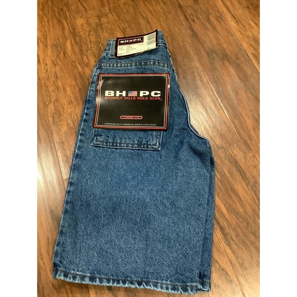 NWOT Vintage BHPC Blue Jean Shorts 10 WomanBeverly Hills Polo Club Baggy Y2K USA